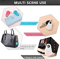 Vista 4 de Konohan Paquete de 8 localizadores de llaves, rastreador GPS antipérdida, inalámbrico, con sensor de alarma, buscador de dispositivos, mini