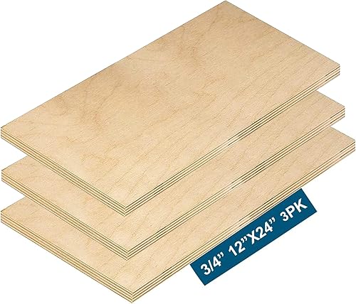 Madera contrachapada de abedul báltico de 34 x 12 x 24 pulgadas, grado BBB (paquete de 3) artes y manualidades, proyectos escolares y proyectos de
