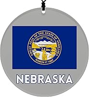 Vista 40 de Vermont Christmas Ornament - Festive Design Featuring State Flag - 2026 Hanging Acrylic Disc Decoration for Tree - Unique and Home Decor