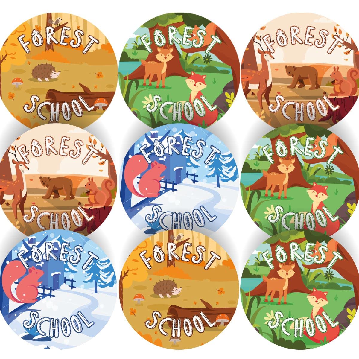 144 Forest School Adventure Camping Stickers - 30mm - Glossy Reward Stickers for Scouts Forest School