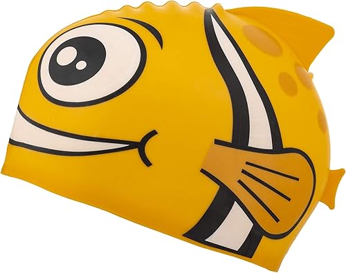 Miniatura 2 de Fishy Fin - Gorro de natación y buceo de silicona para niños y niños pequeños  Accesorios de piscina y deportes acuáticos para niños y niñas  Lindo