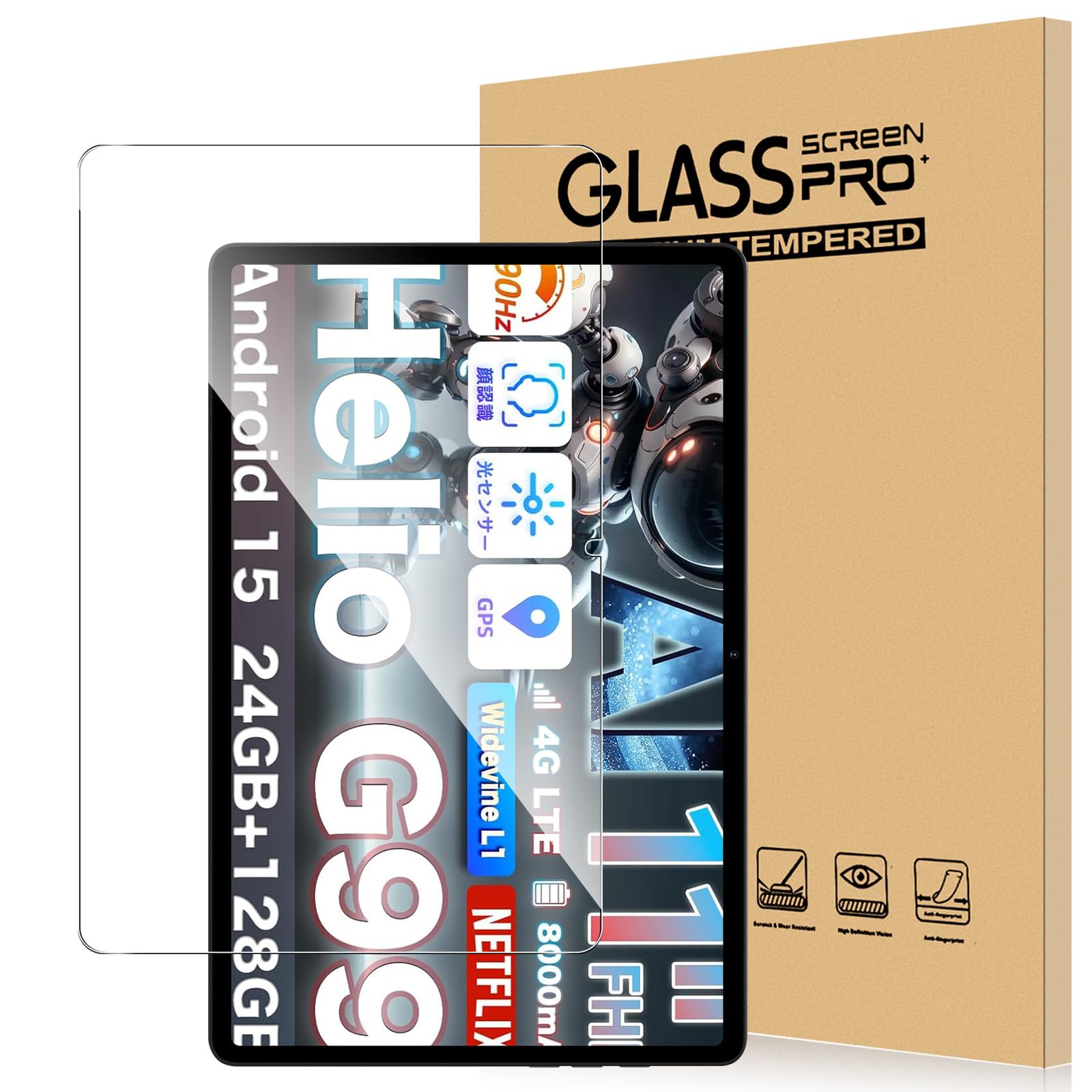 Amazon.co.jp: For AvidPad A90S フィルム 強化ガラス 高感度タッチ 高