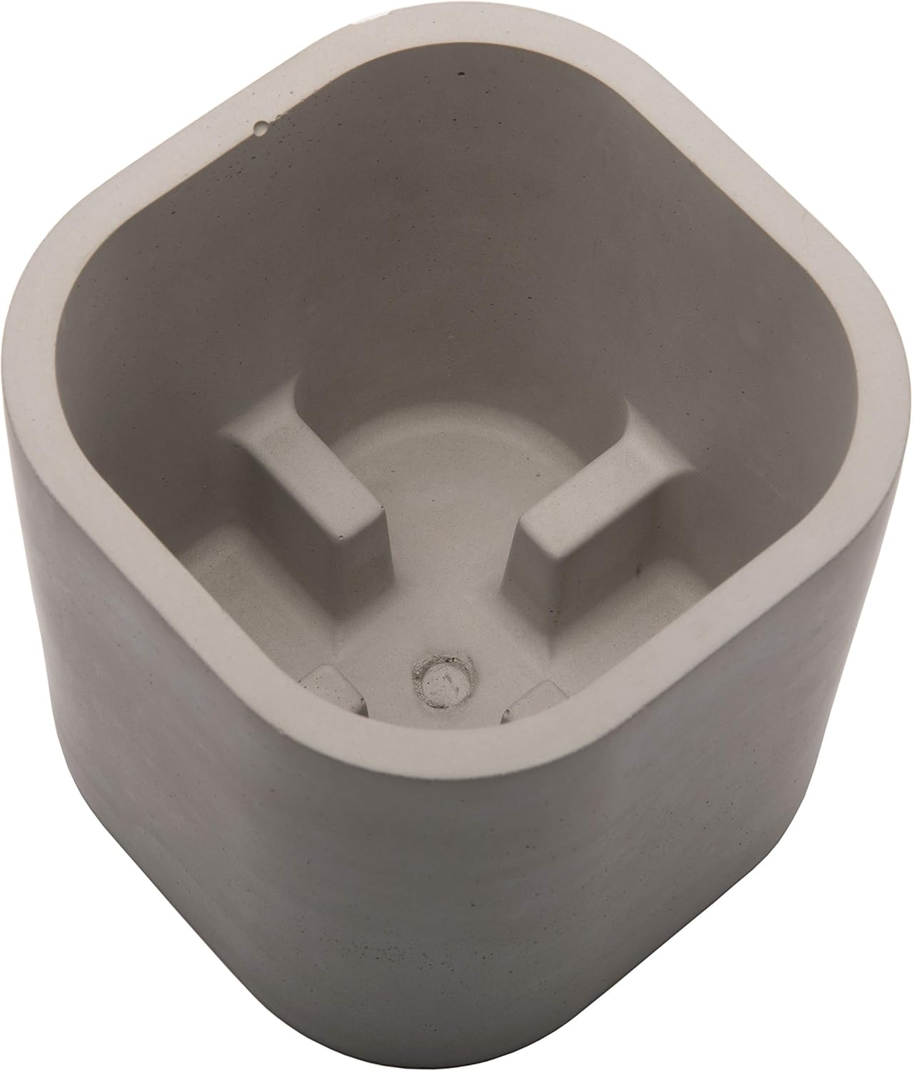 TIVIT Modern Concrete Planter Made in Denmark - Minimalist Danish Designed Pots, Smooth, Silky Surface to Uniquely Showcase Your Plants - Hand-Poured Individually in Denmark - Color Gray (Large)