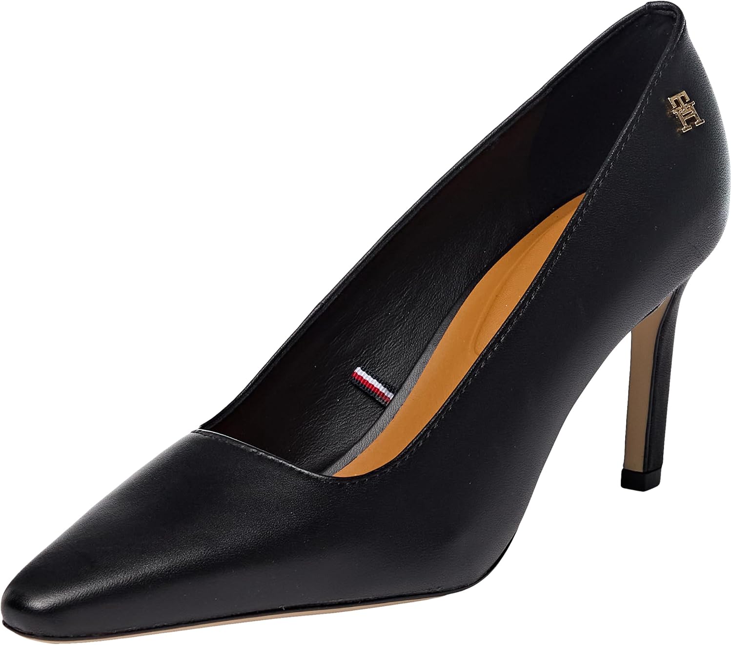 Tommy Hilfiger Th logo leather pump womens Shoes