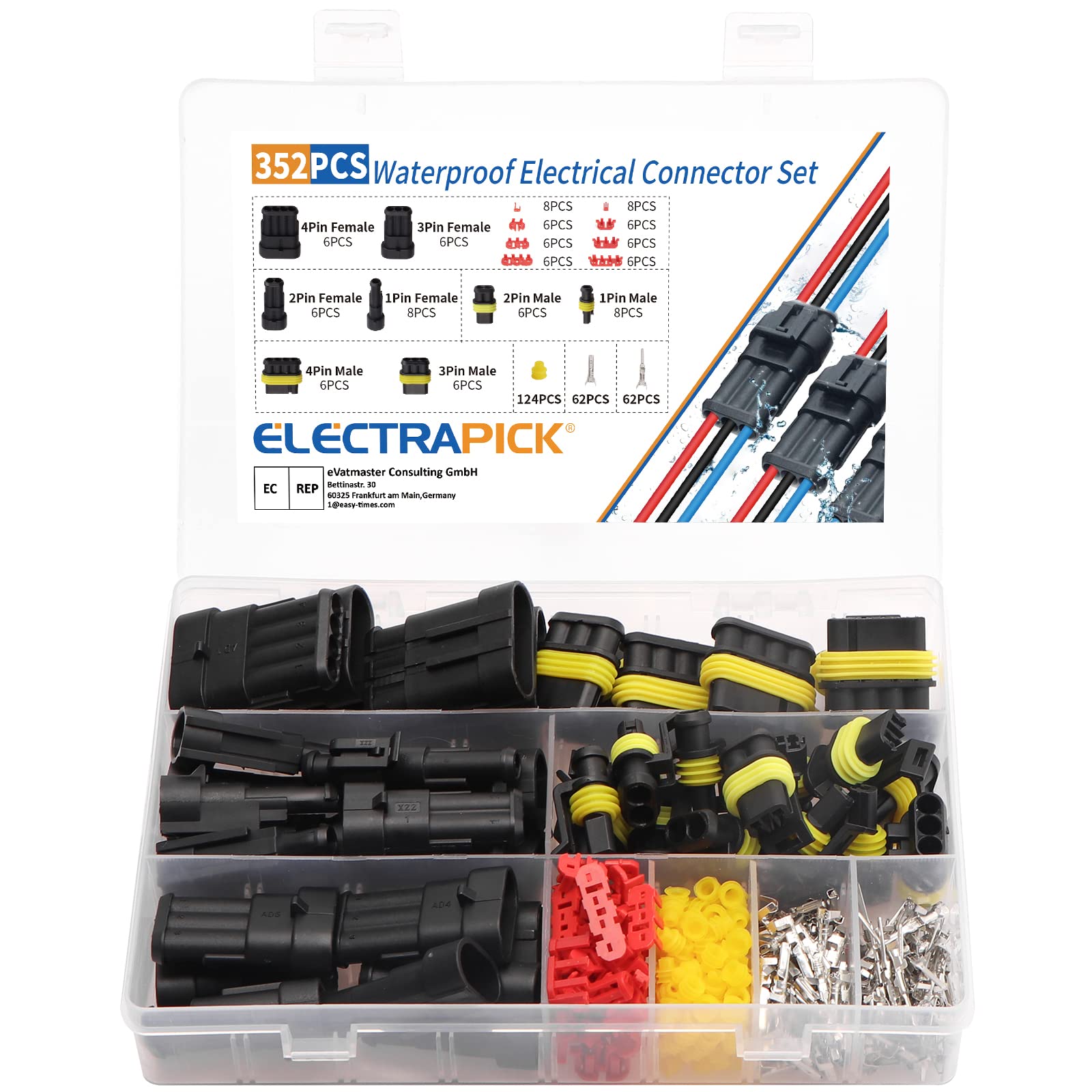 Buy Electrapick 352PCS Car Electrical Connector, Waterproof Terminals