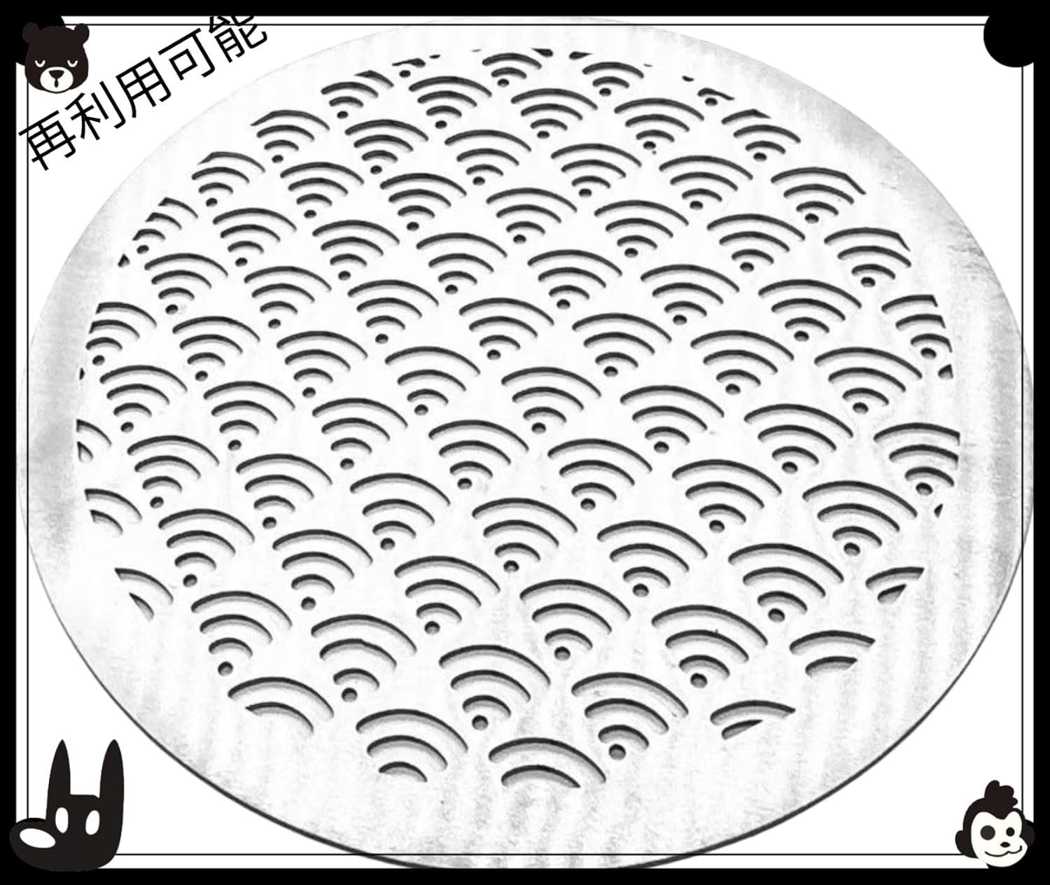 ステンレスグリル キャンプグリル 304 ステンレス 大型ラウンド BBQ 網 大型燃焼マット 炭火焼き 和風 肉焼き キャンプファ