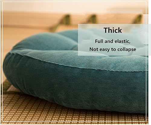 Miniatura 5 de Cojines de asiento redondos, 21 pulgadas, de algodón perlado de PP, rellenos de algodón, cojines para silla de interior, para el hogar, oficina,