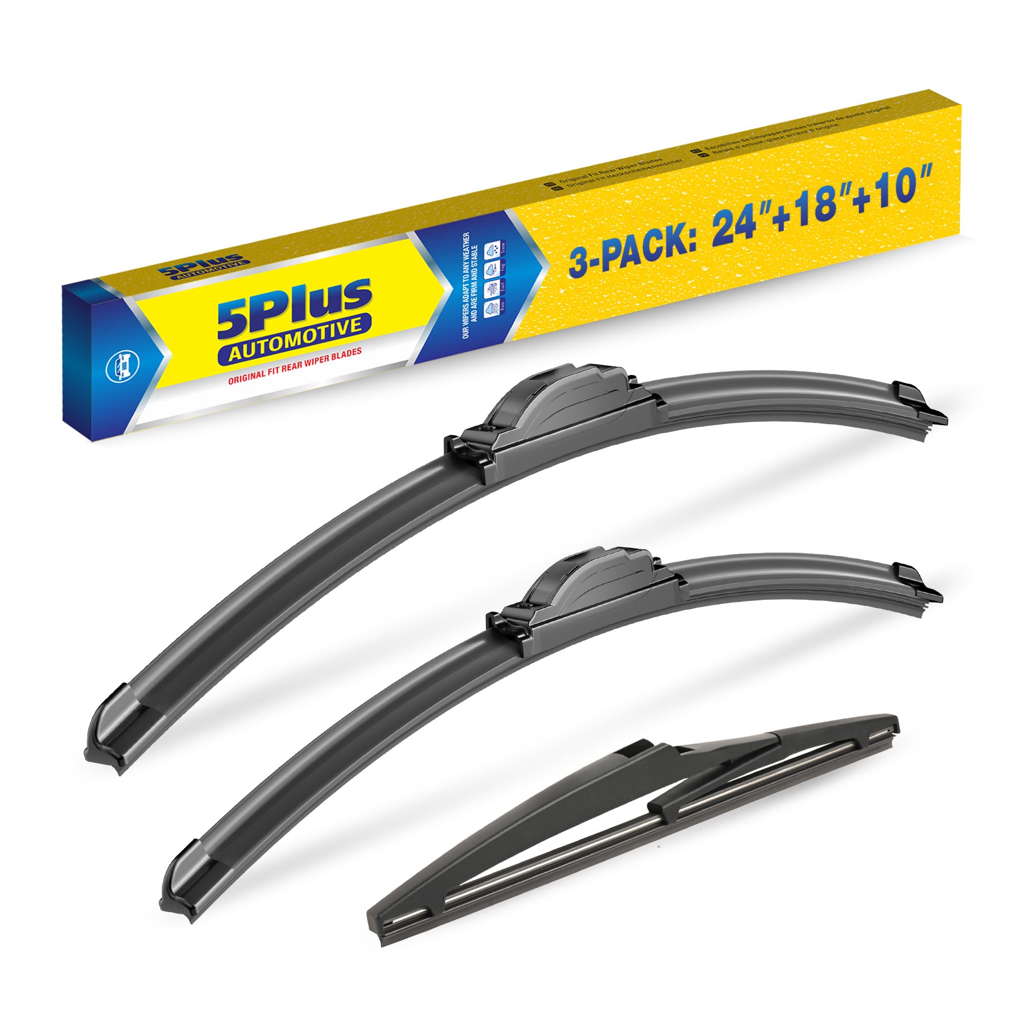 5 PLUS Custom-Fit Wipers fits 2018-2023 Jeep Compass Windshield Wipers