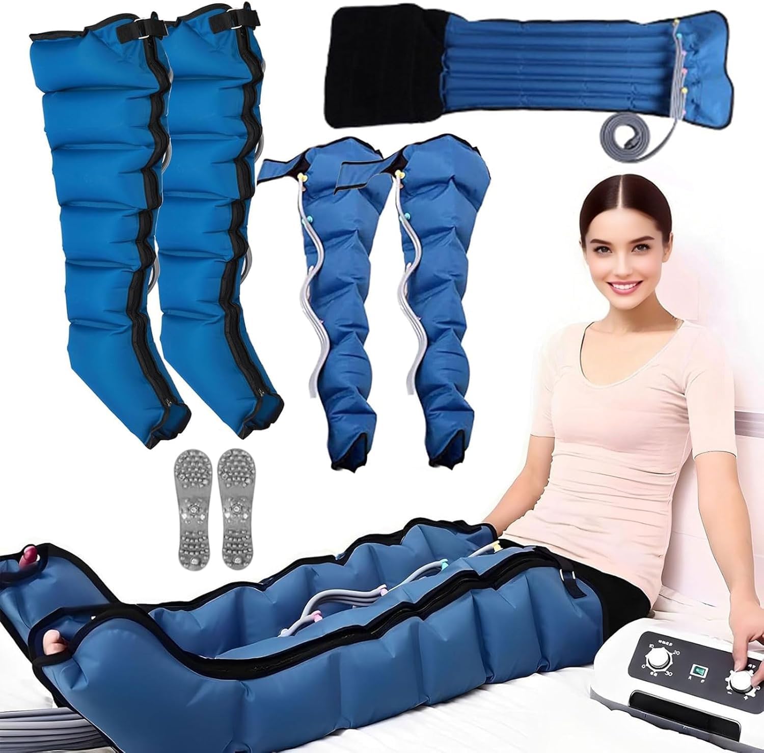 Massaggiatore Gambe Linfodrenante 6 Camere d'Aria Pressoterapia Linfodrenaggio Macchinario Pressoterapia per Casa pressoterapia Professionale Pressoterapia Linfodrenaggio Gambe E Piedi