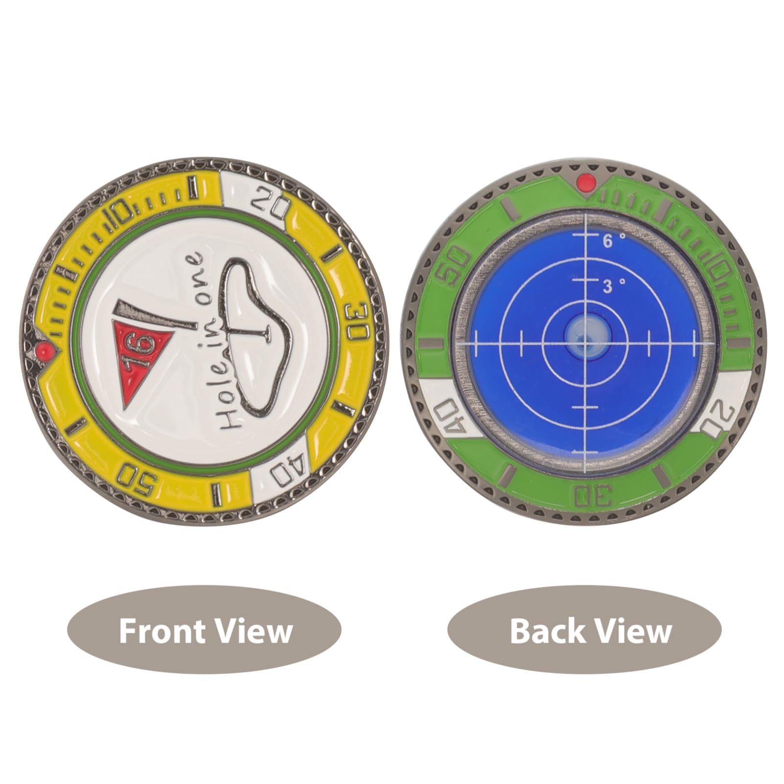 Sosoport Golf Ball Marker Doppelseitiger Markierungshelfer für Präzise Ausrichtung Robustes Material für Männer Golfzubehör Golfer