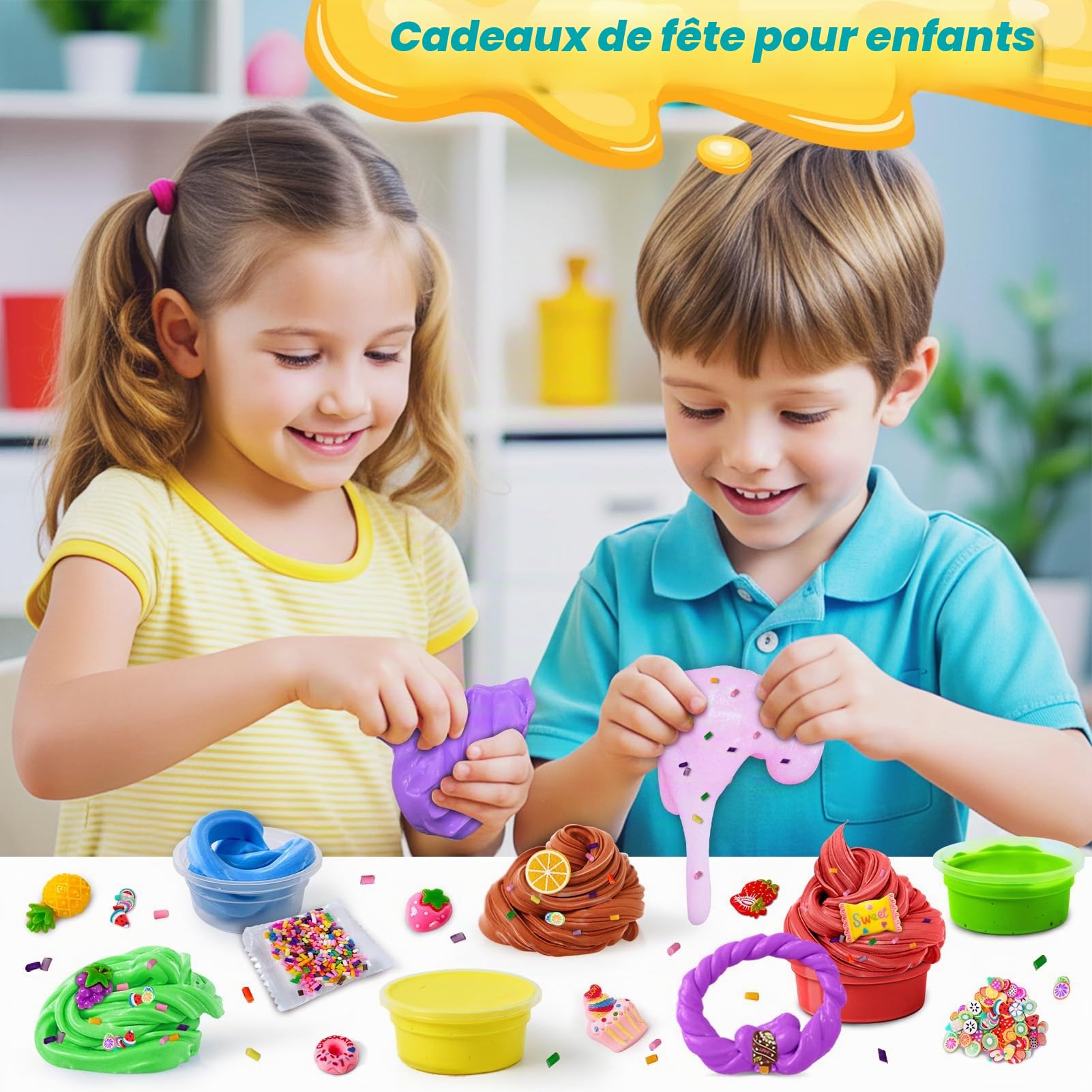 Lot de 30 Slimes au Beurre pour Enfants, Jouets de Bricolage Parfumés pour Filles et Garçons, Slime Doux et Non Collant