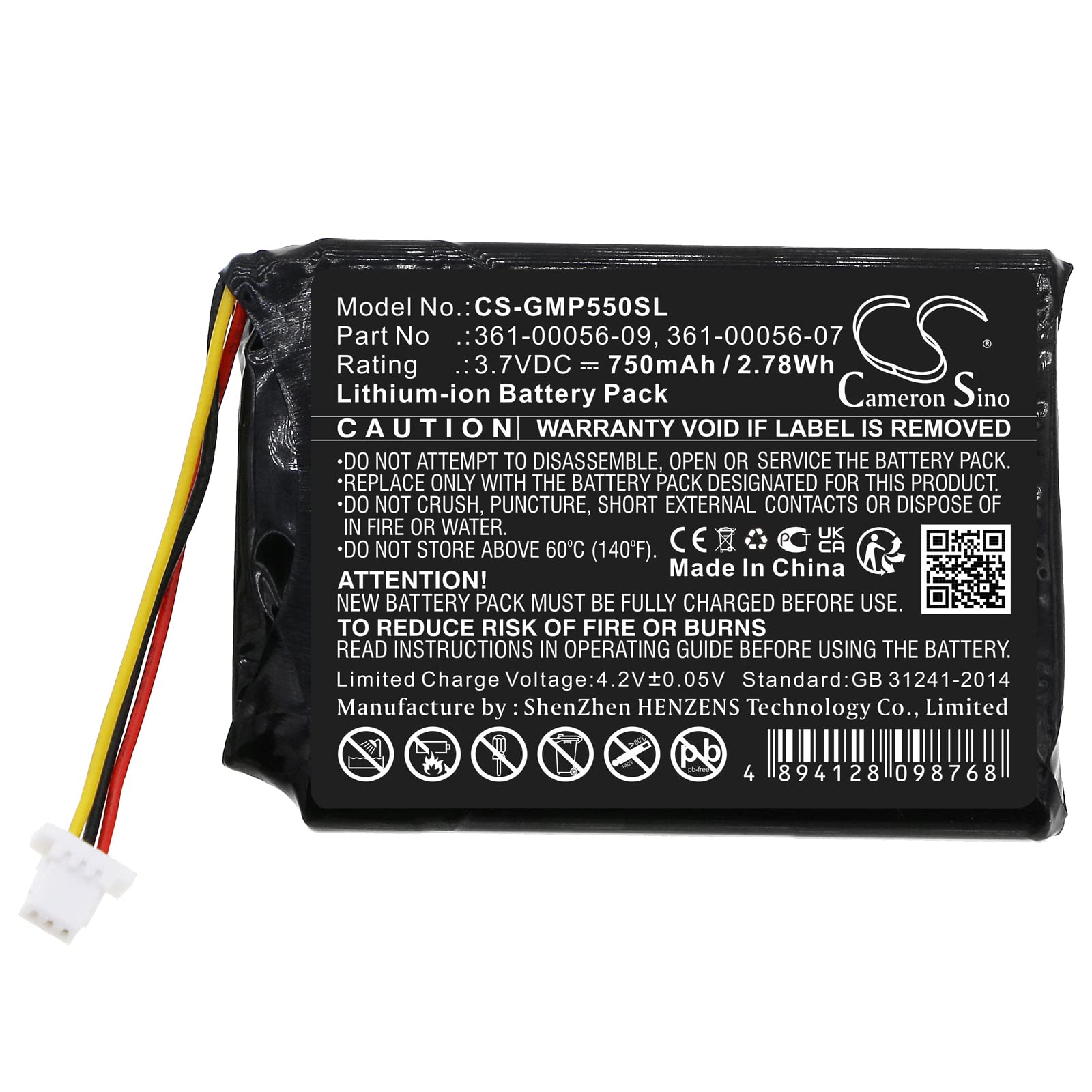 Batteria 750mAh Per Garmin Drive 60/61, Pro 550, PT Series - Ricambio Compatibile, Li-ion, 3.7V - Foto 4
