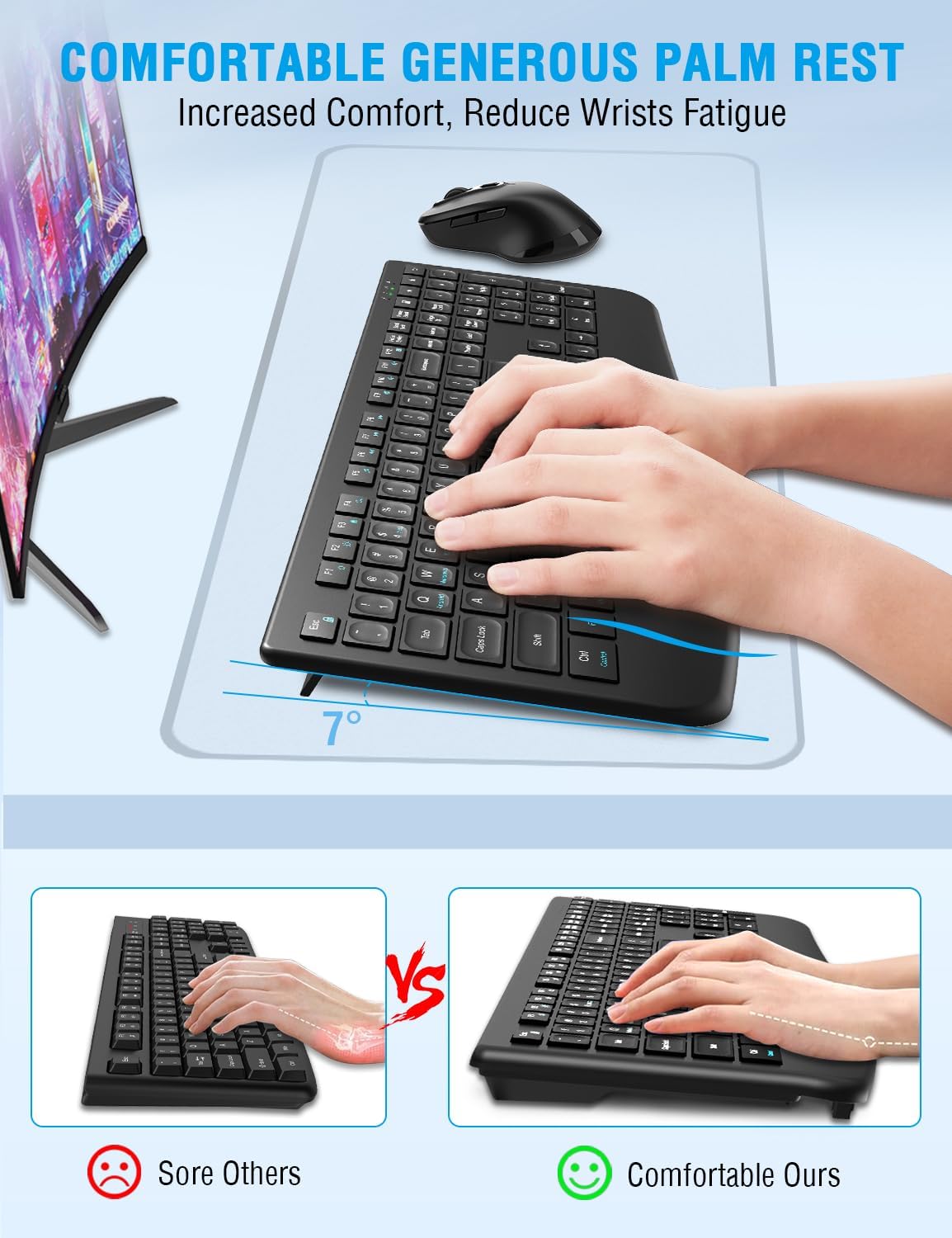 Ergonomisk håndledsstøtte