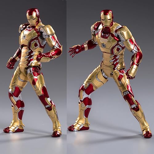 Miniatura 7 de OVONNI - Figura de acción coleccionable de Ironman Mark 42 pintada 7pulgadas articulaciones completamente móviles