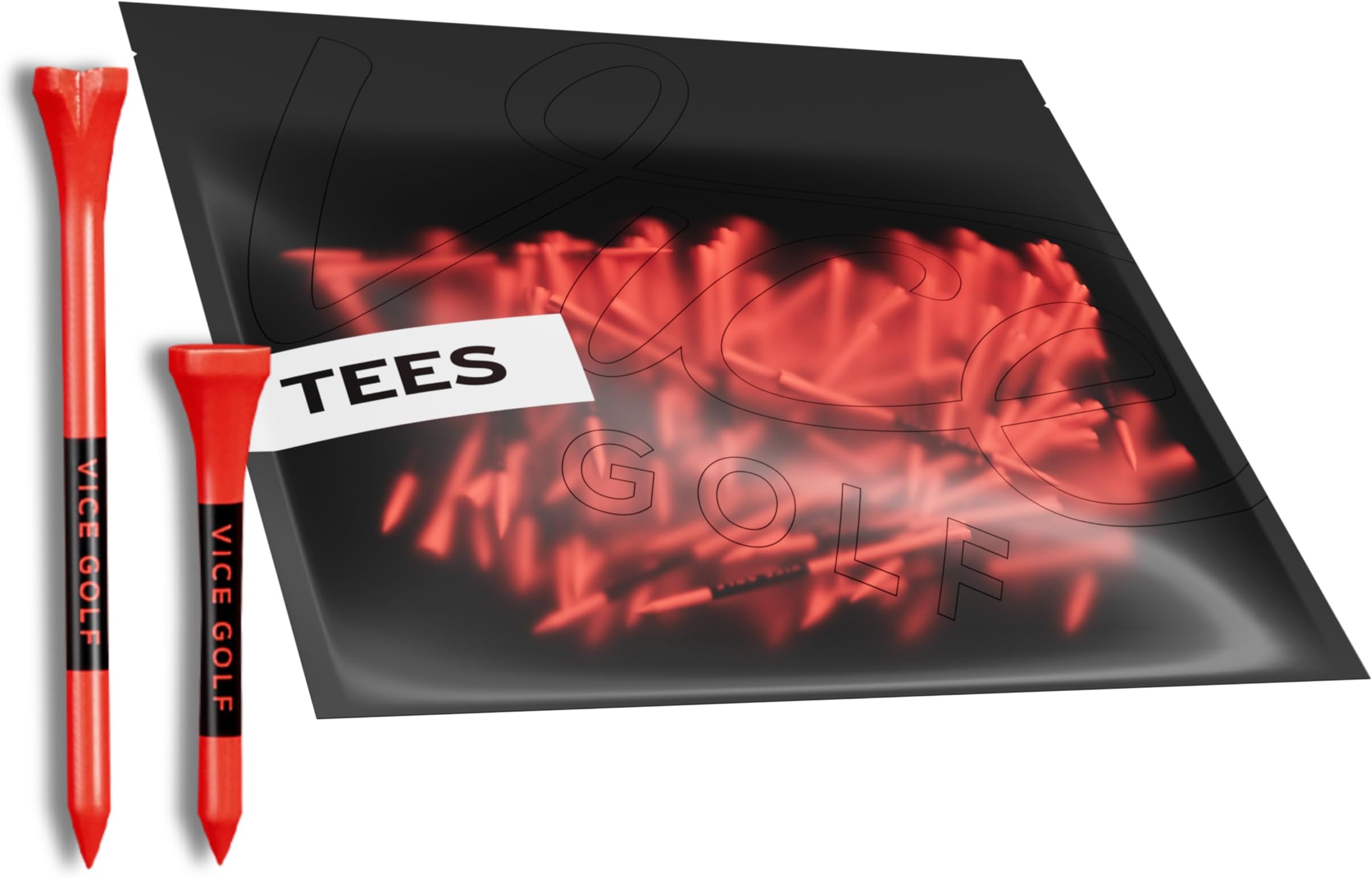 ViceGolf Tees 60 Driver Tees & 15 Short Tees