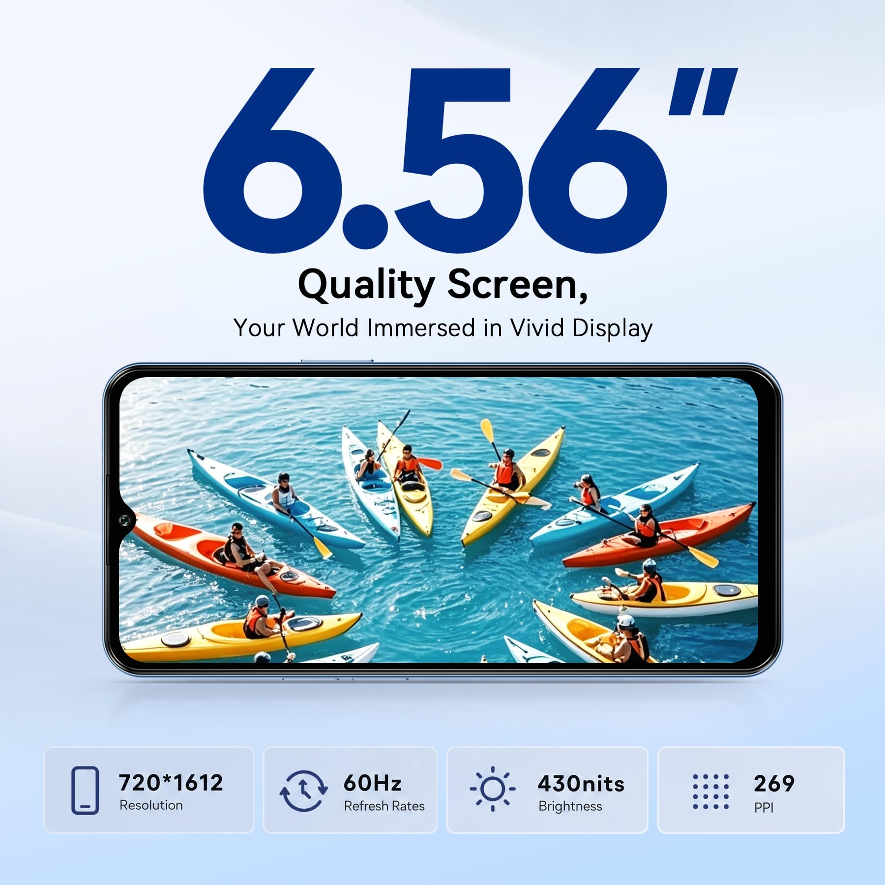 Blackview WAVE 7C Smartphone Android 16, 16GB+64GB/2TB Telefono Cellulare | 32MP Cellulare in Offerta, 6.56" Schermo, 5000mAh Cellulari, 4G Dual SIM Telefoni, Face ID, 3 Slot Carte, 3.5mm, IP54, Type-C