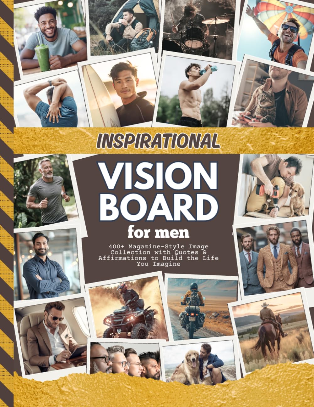 Inspirational Vision Board for Men: 400+ Magazine-Style Images, Quotes & Affirmations to Build the Life You Imagine