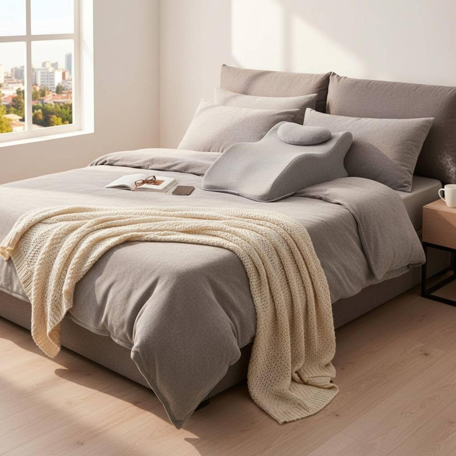 KESOTO Almohada Multifuncional Almohada Ergonómica Cojín de Almohada de Postura Área para Colocar Brazos y Respiración Despejada Adecuada para Siesta en, Rosa