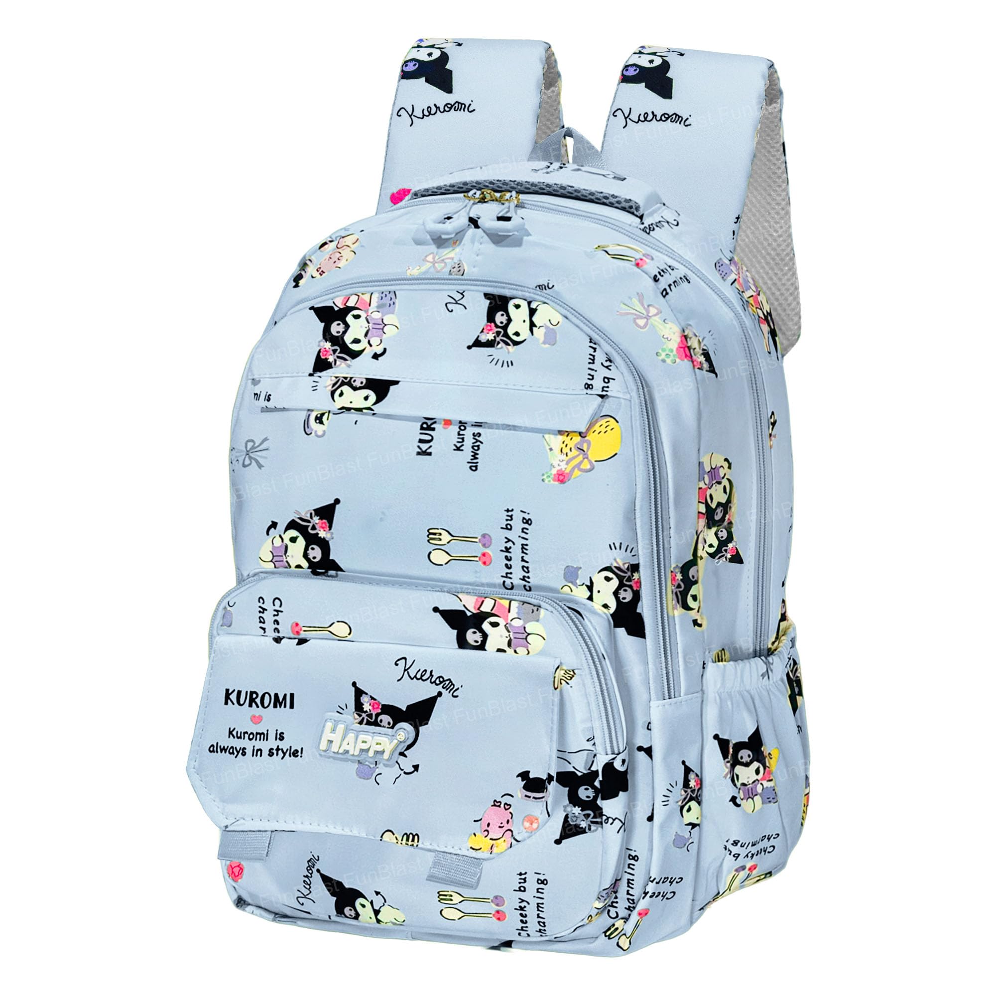 funblast Kuromi School Bag for Girls, Lightweight Backpack with Multiple Compartments, Comfortable Shoulder Straps, Kawaii School Bag (42 X 30 X 18 Cm)-picture-29