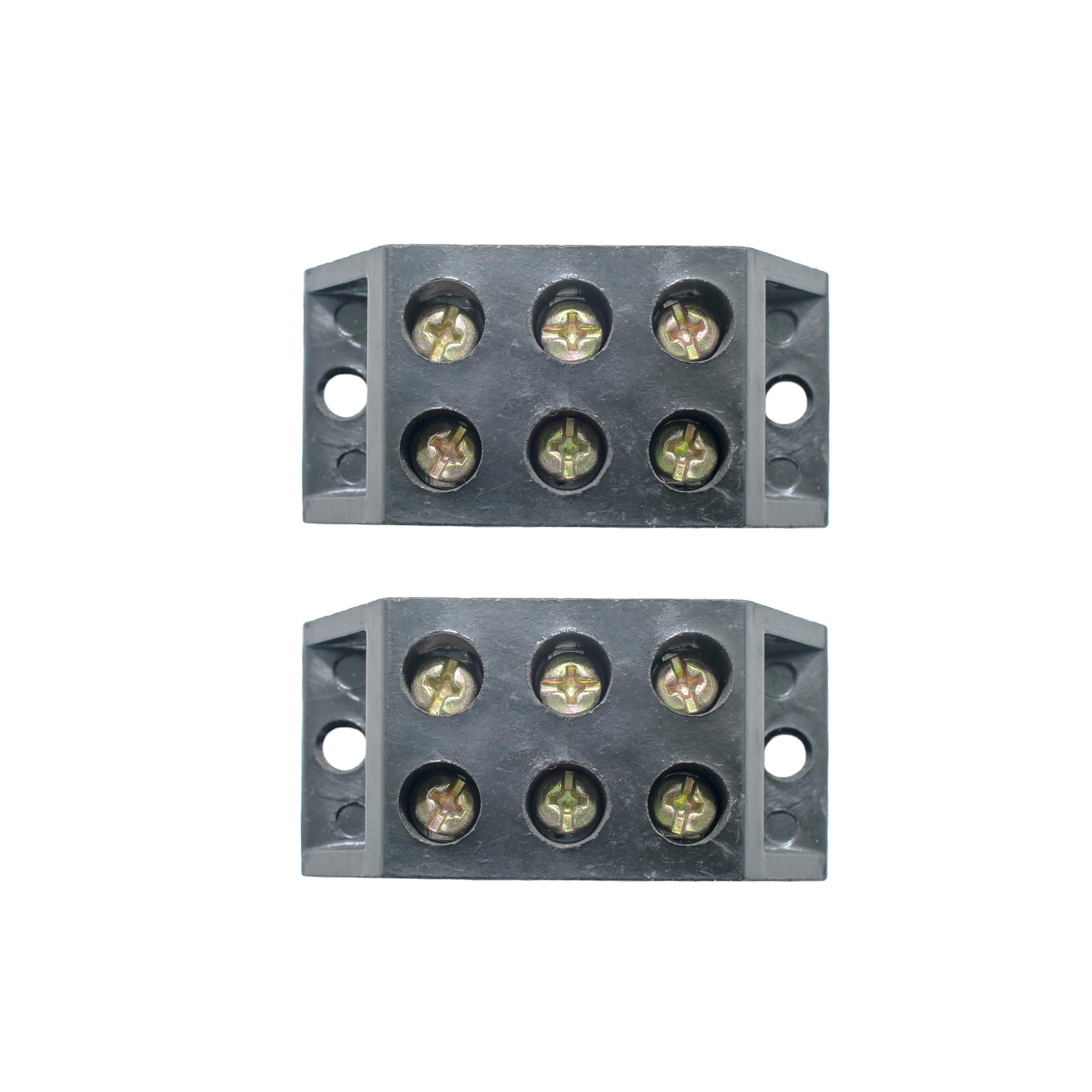 Ovicart 30A 3Way Bakelite Connector Strip Black Screw Terminal Connection Block 2 PCS-image-10