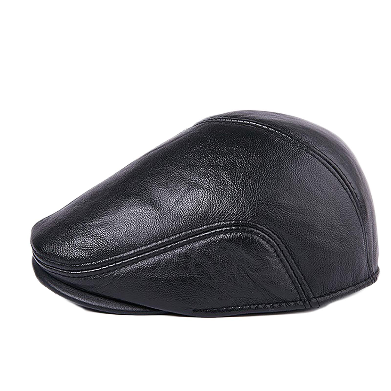 G&F Uomo Pelle Berretto Pelle Bovina Regolabile Cappello Golf Autunno Inverno