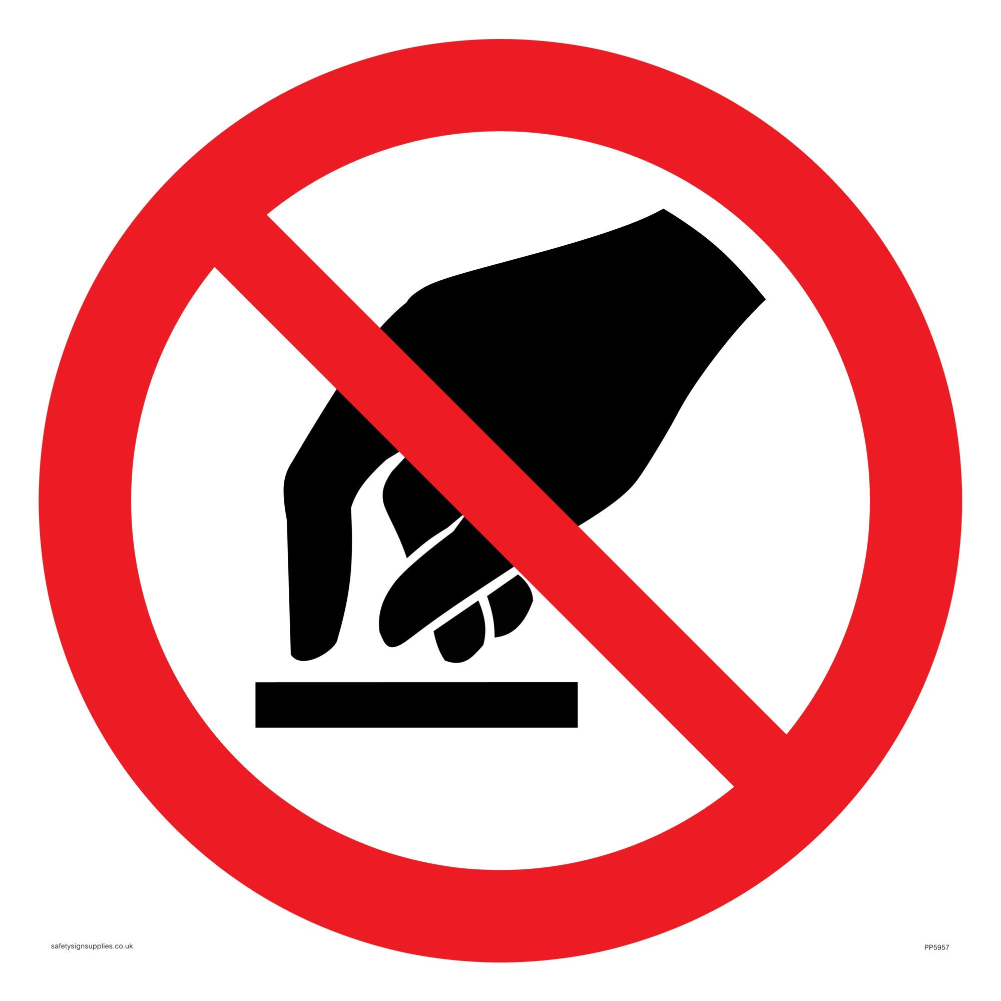 No touching symbol sign - Aluminium Composite 3mm