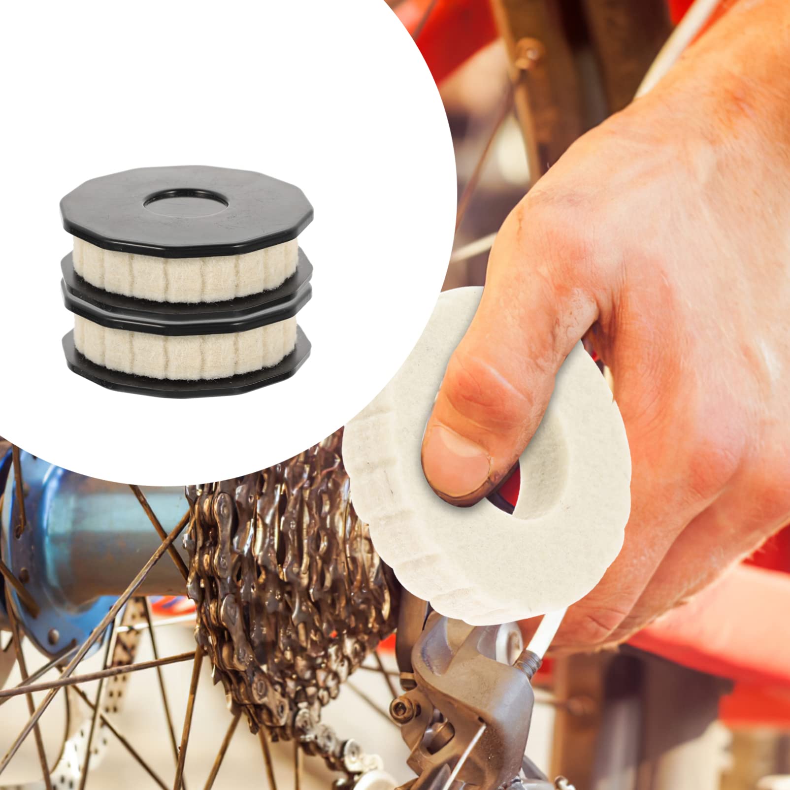 BESPORTBLE 2pcs Bike Chain Roller Lubricator Tool for Mountain and Road Easy to Use Chain Oiler Quality for Performance