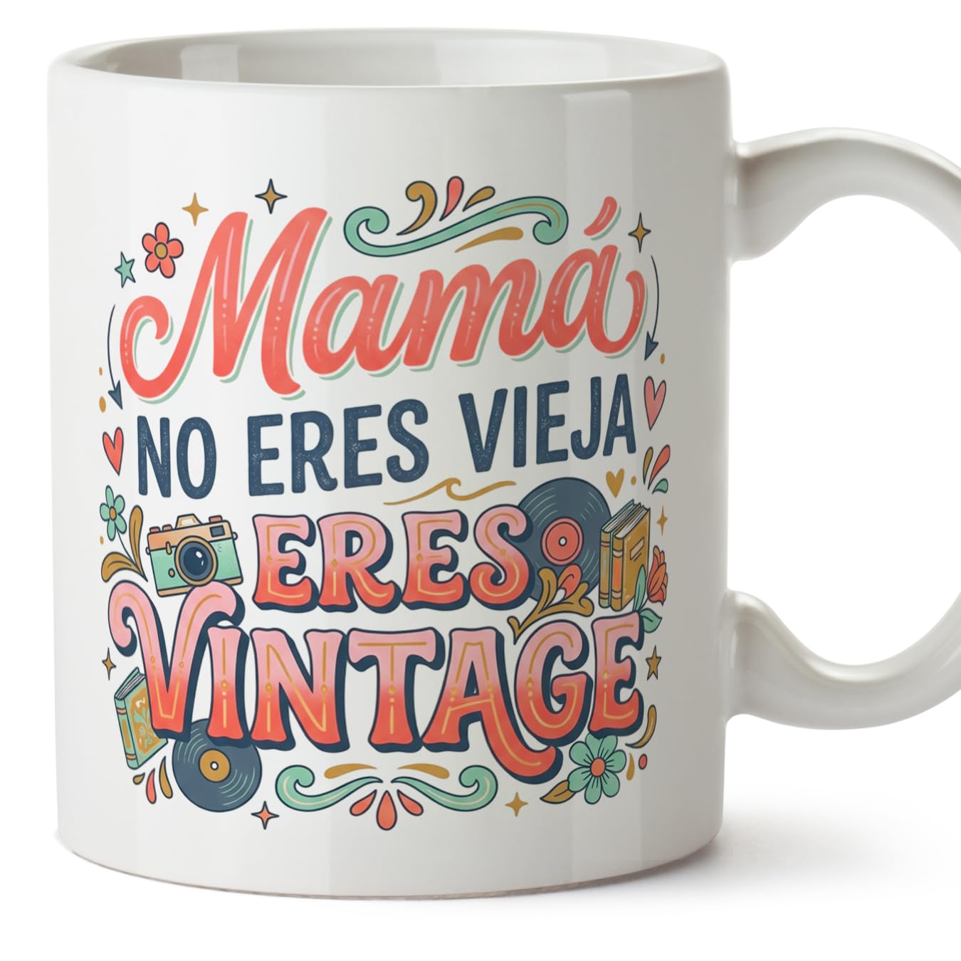 MUGFFINS Taza mamá con frase Para la mejor mamá del mundo en Español | regalo madre | 330 Ml 11 oz | Idea original para regalar | progenitores v3 — view 49