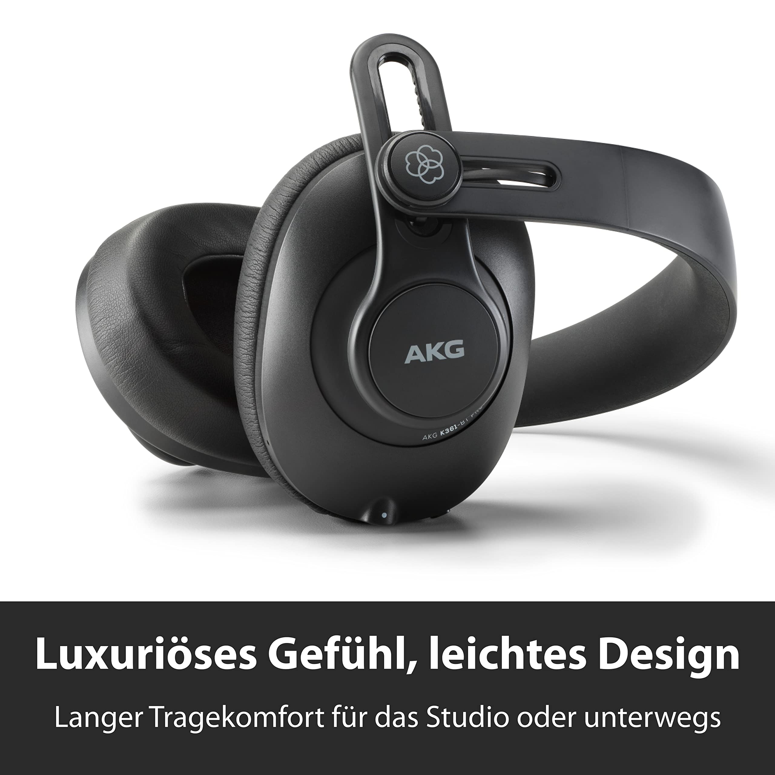 AKG K361 Studio-Kopfhörer, geschlossenes Over-Ear-Design für professionelle Performance, leicht und faltbar mit 3-Positions-Scharnieren, hochwertige isolierende Ohrpolster