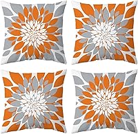 Vista 72 de Qahing Paquete de 4 fundas de almohada impermeables para exteriores de 16 x 16 pulgadas, fundas decorativas cuadradas de jardín para muebles