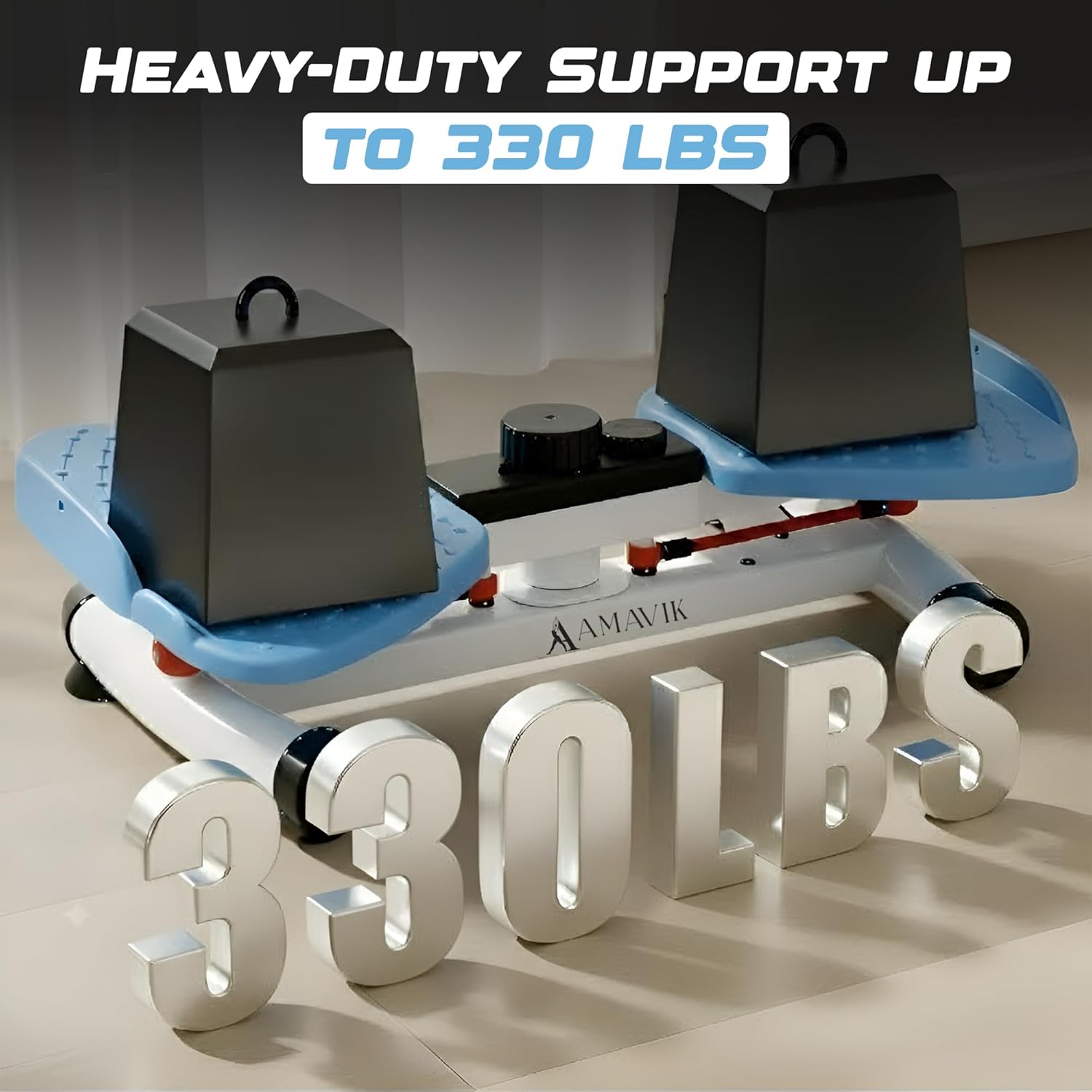 AMAVIK 15-Piece Pilates Kit with Resistance Bands, Ring, Ball, Socks & Accessories + Waist Twister Machine with Digital Counter, Anti-Slip Pedals – Full Body Home Workout for Core, Strength, Flexibili