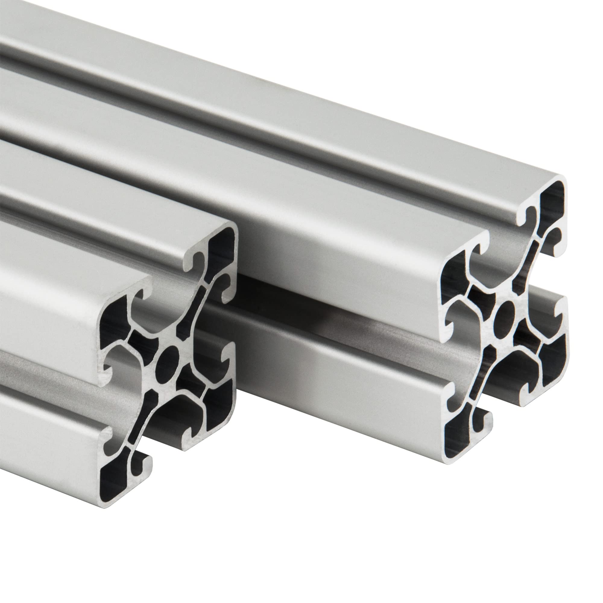 SCHMIDT systemprofile Aluprofil 40x40 mm Nut 8 Typ I 2000 mm - Aluminiumprofil eloxiert, Strebenprofil 4040, Konstruktionsprofil für Maschinenbau, Werkbank & DIY