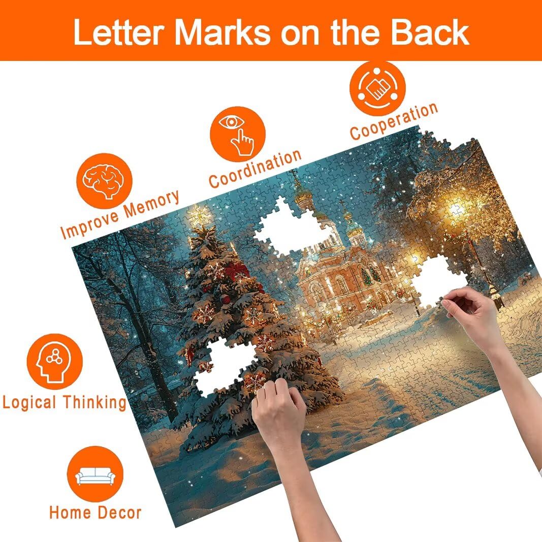 Puzzle Natale, Puzzle 2000 Pezzi Adulti per Decor, Regalo Donna/Uomo -8738