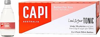 CAPI Sparkling Low Sugar Tonic, 6 x 4 Pack 250mL (24 bottles total)