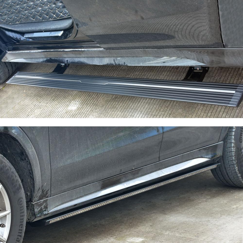 Pedane Laterale Sottoporta Alluminio Per Hyundai Santa Fe 2006-2012 Basic Black