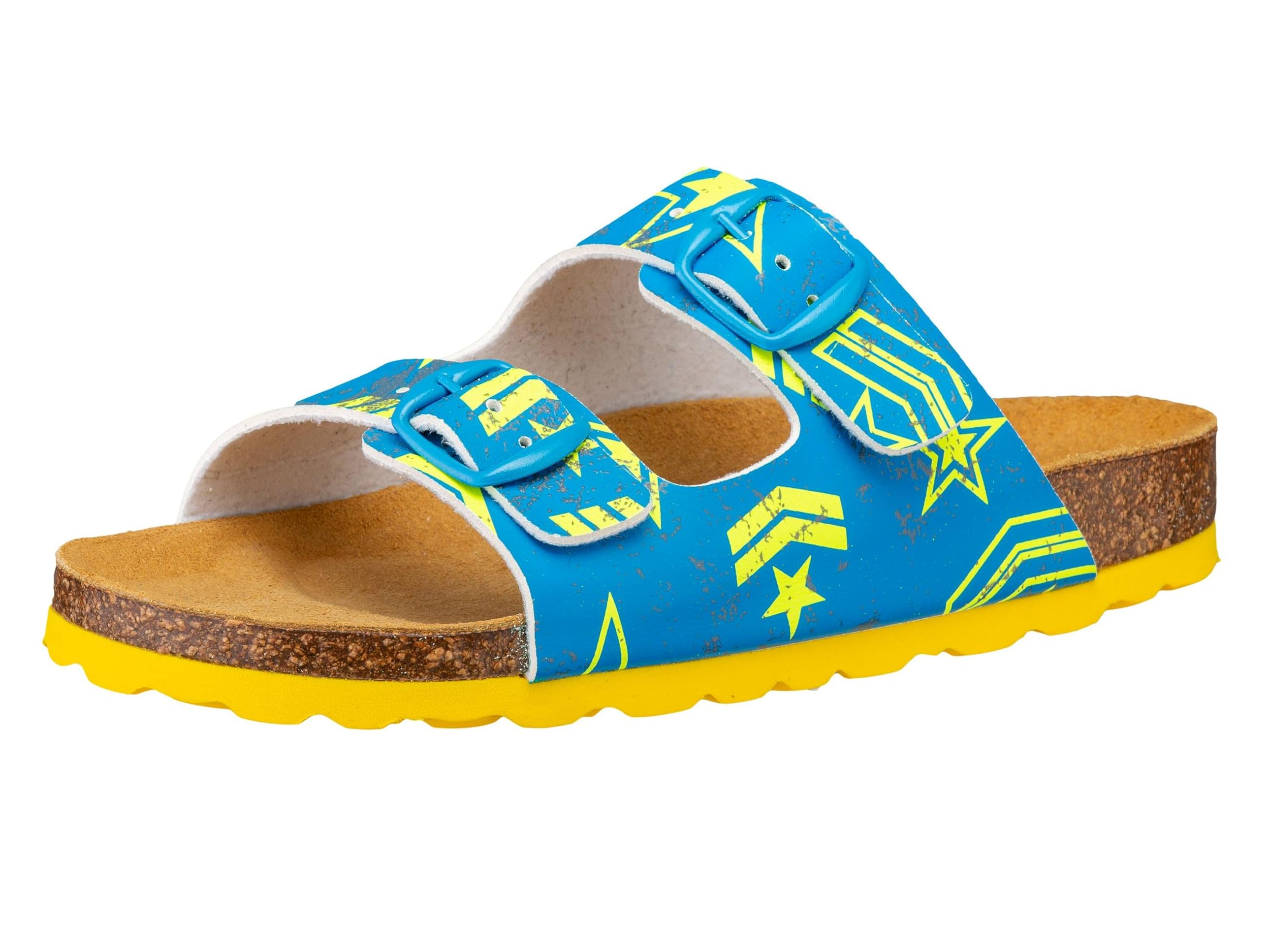 Lico Boys' Bioline Top Mules, Blue Yellow, 14 UK