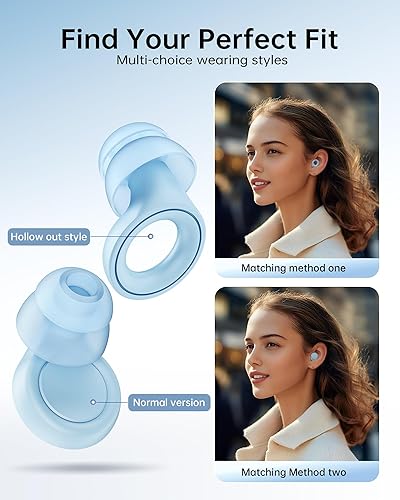 Miniatura 2 de Tapones para los oídos para dormir con cancelación de ruido, tapones para los oídos de 35 dB para reducción de ruido, tapones reutilizables para