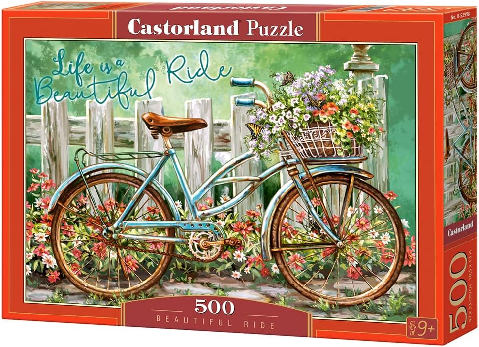 CASTORLAND 500 Piece Jigsaw Puzzle, Beautiful Ride, Bicycle