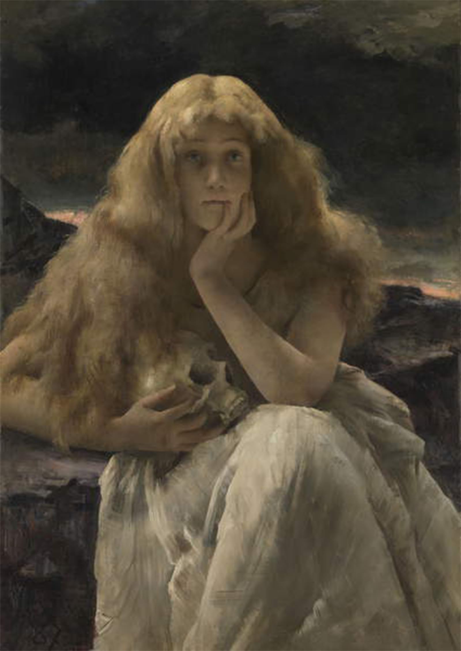 SERENDIPITP Aesthetic Poster Photo Wall Print Retro Picture Mary Magdalene by Alfred Emile Stevens Modern Wall Artwork for Home Decor 60x90cm