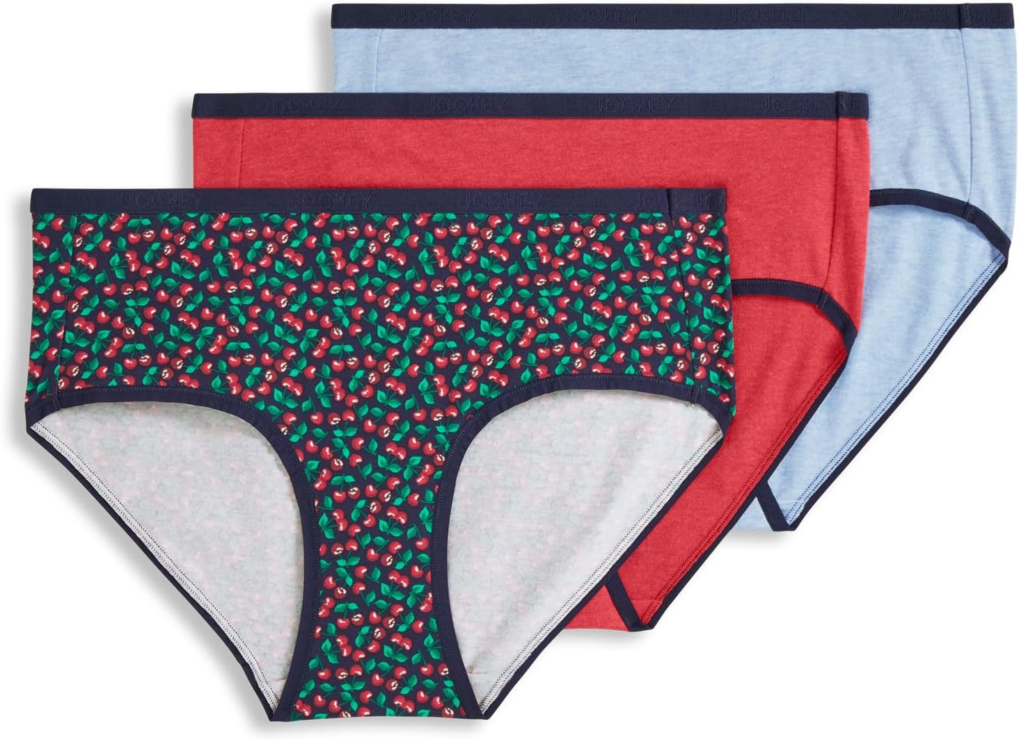 Jockey Women's Underwear Organic Cotton Stretch Logo Hipster - 3 Pack
