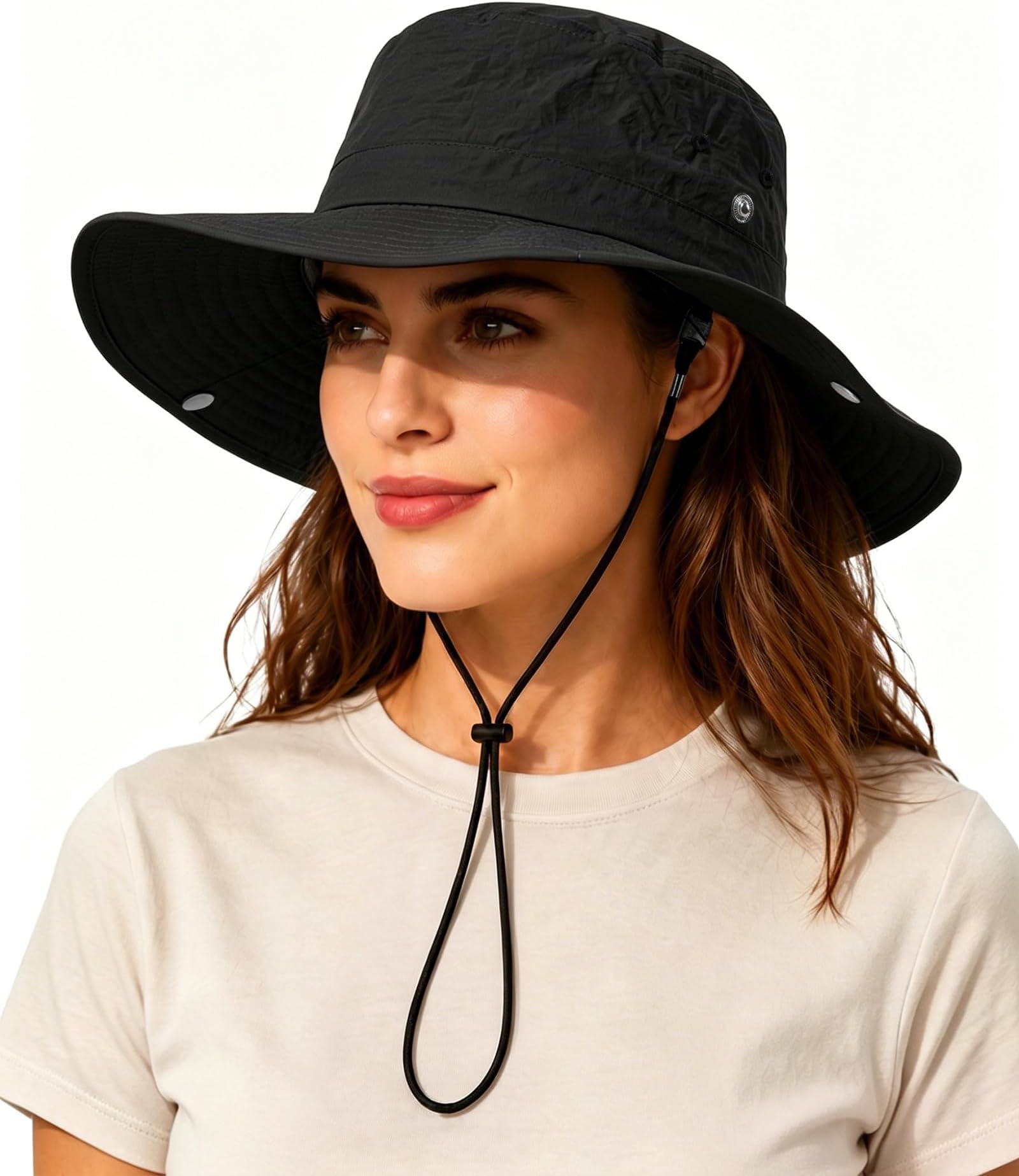 Wide Brim Waterproof Bucket Rain Hat for Women Men UPF50+ Cowboy Sun Hat