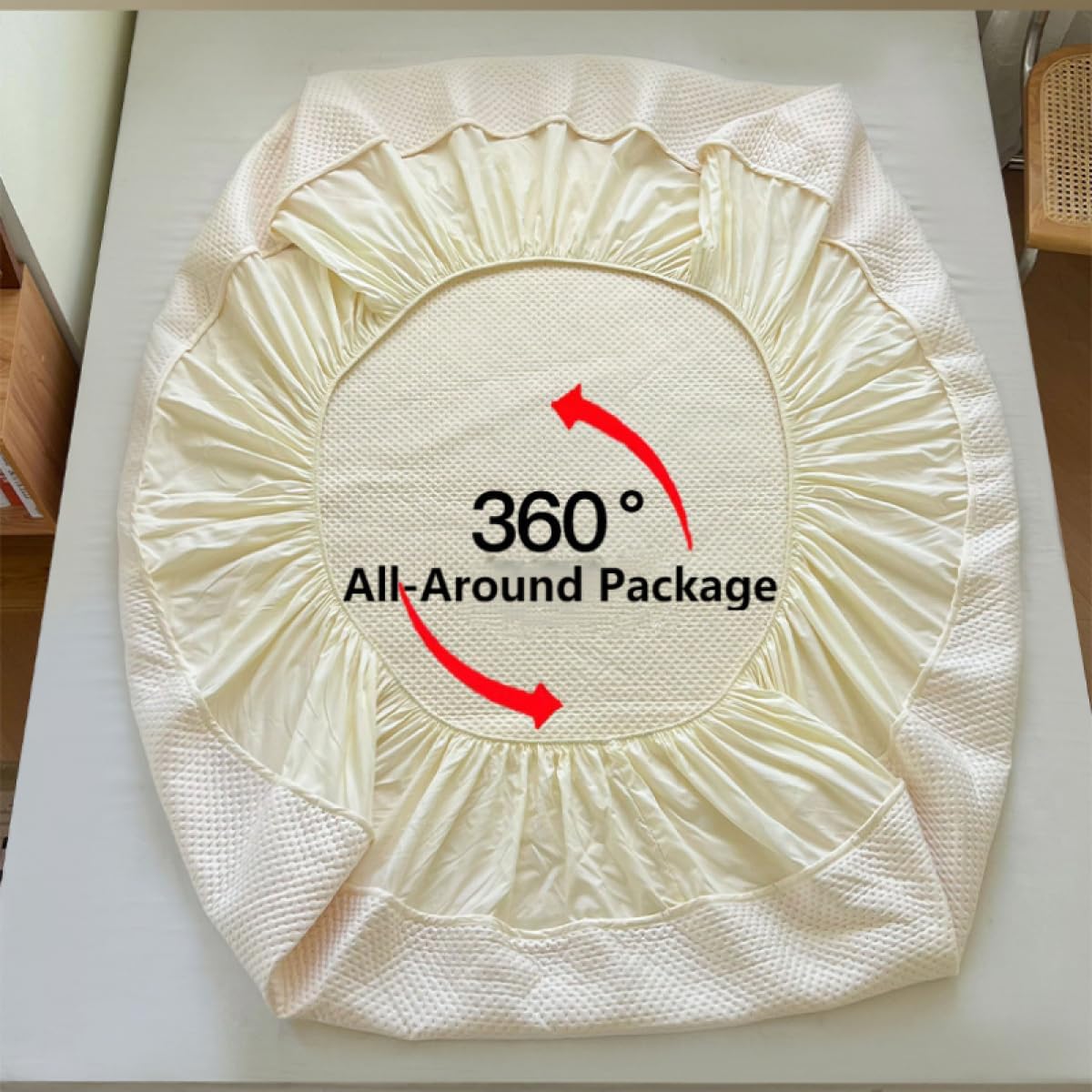 Mattress Cover Mattress Protector Solid Color All-Inclusive Fitted Dustproof Quality Soft Breathable Mattress Topper,Thickened Anti-Slip Mattress Protectors-Pink||180x200cm(only Mattress Cover)