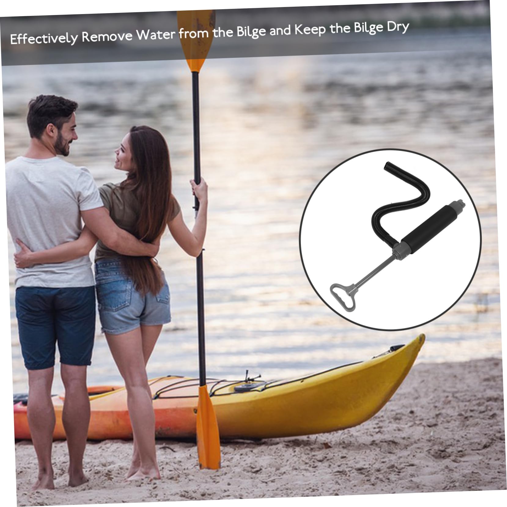Handliche Kajak Bilgenpumpe aus Kunststoff Design Tragbare Manuelle Wasserpumpe für Kajak und Wassersport Zubehör