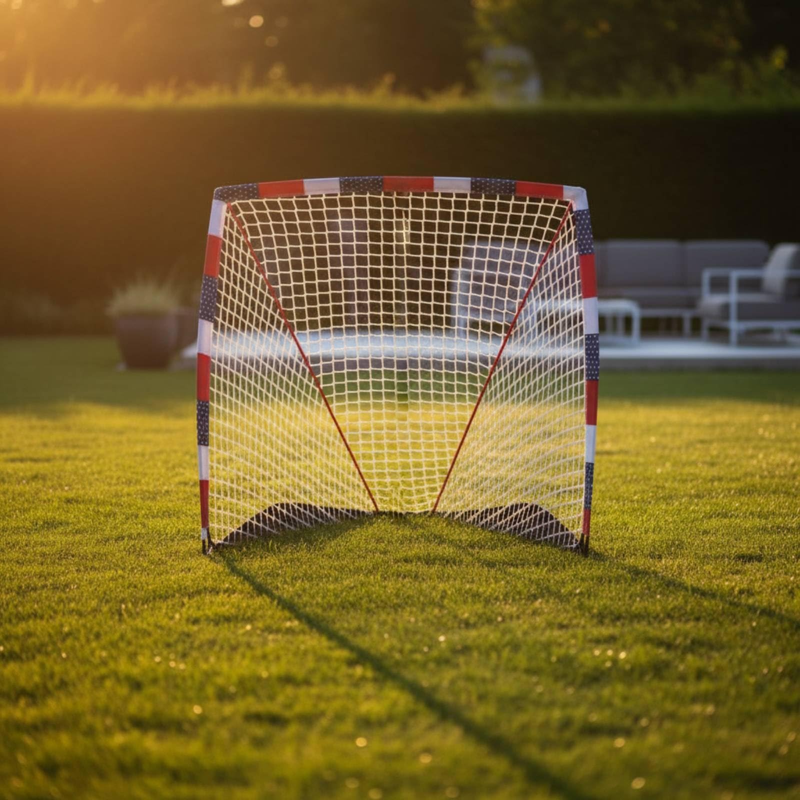 Portería de Hockey Portátil Red Meta Marco Portátil Plegable de Vidrio y Base de Acero Adecuada para Juegos Recreativos y Ejercicios Técnicos 6x6pulgadas