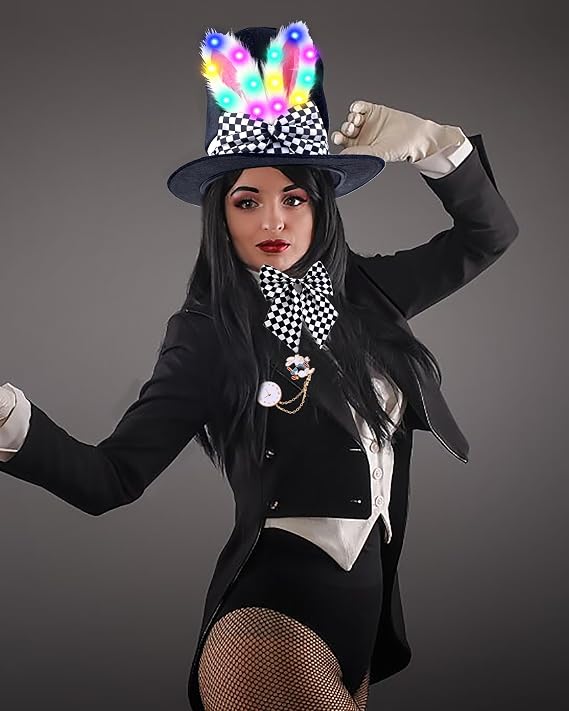 Easter Bunny Hat Magic Top Hat for Halloween Easter Cosplay Magician Prop Costume Accessory