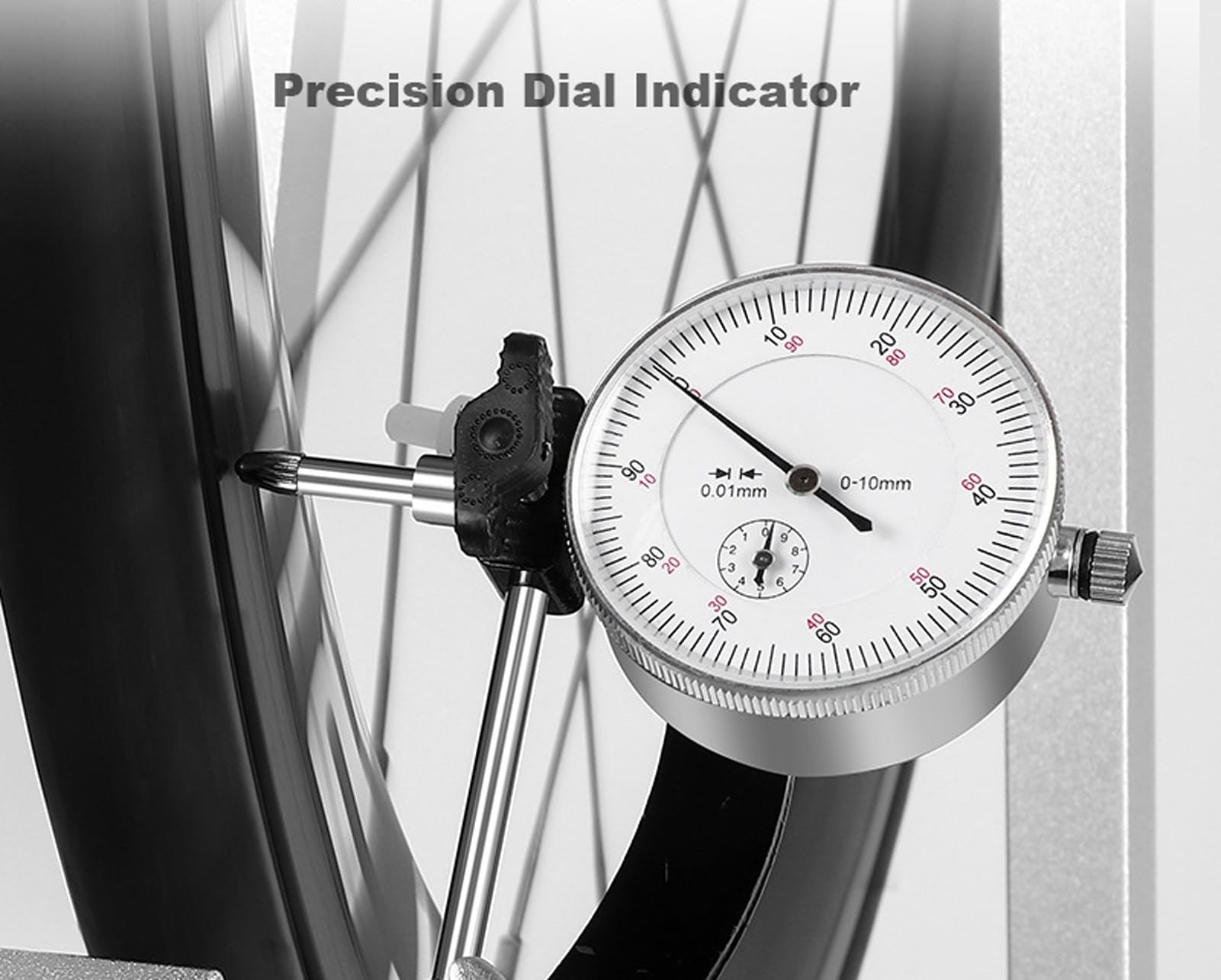 Genérico Soporte de centrado de Ruedas de Bicicleta, Soporte de reparación de Bicicletas Ajustable de Aluminio, Mantenimiento Profesional de Ruedas de Bicicleta de 16 a 29 Pulgadas y 700C