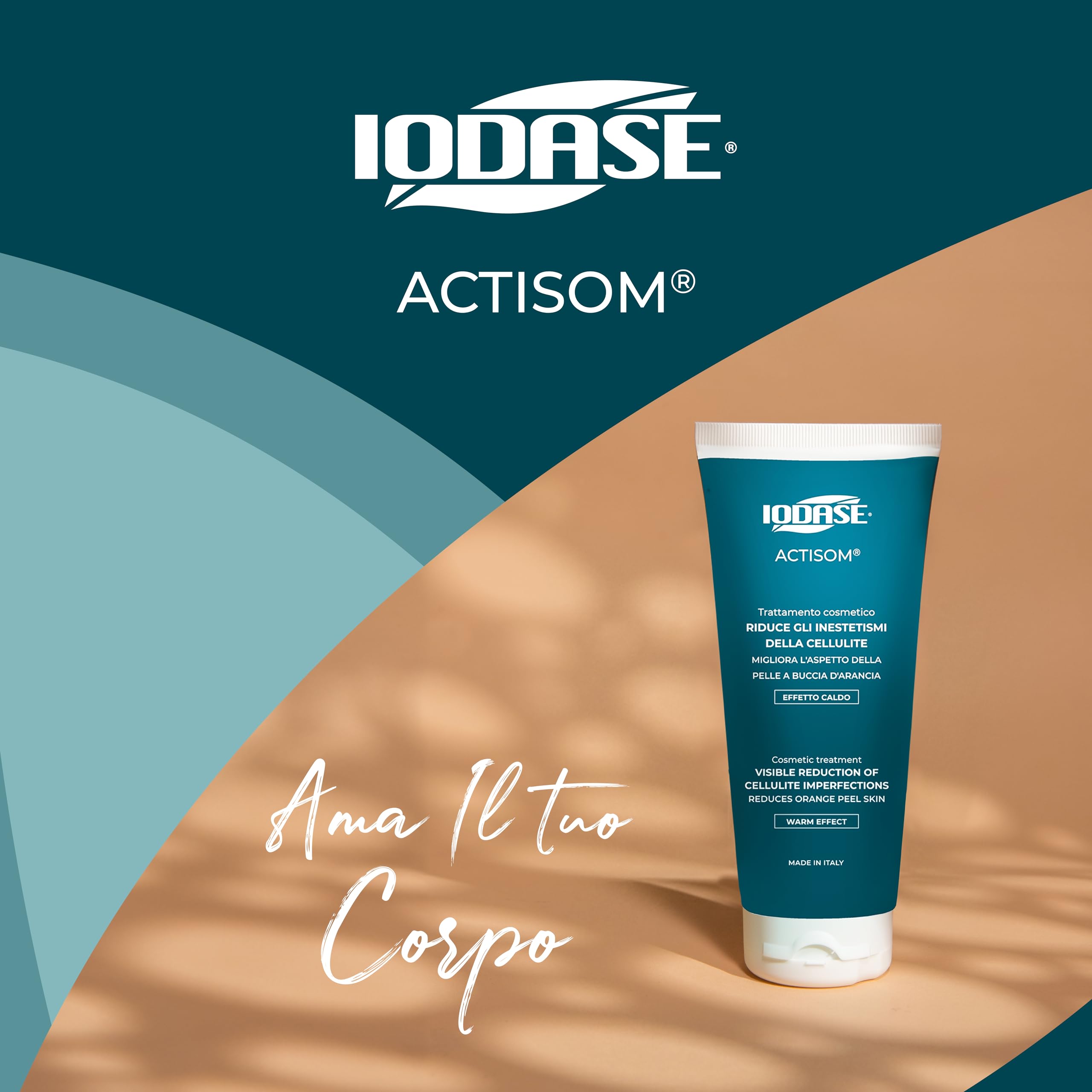 Iodase Crema Cellulite Culotte de Cheval 200ml, Clinicamente Testata con Actisom®, Escina e Caffeina, Migliora Compattezza, Microcircolo e Drenaggio, Riduce Volume Cutaneo, Pelle Tonica e Snellita