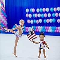 Vista 7 de Ropa y accesorios para muñecas de 18 pulgadas, leotardo de gimnasia de muñecas de 18 pulgadas, ropa patriótica a juego del 4 de julio, bandera