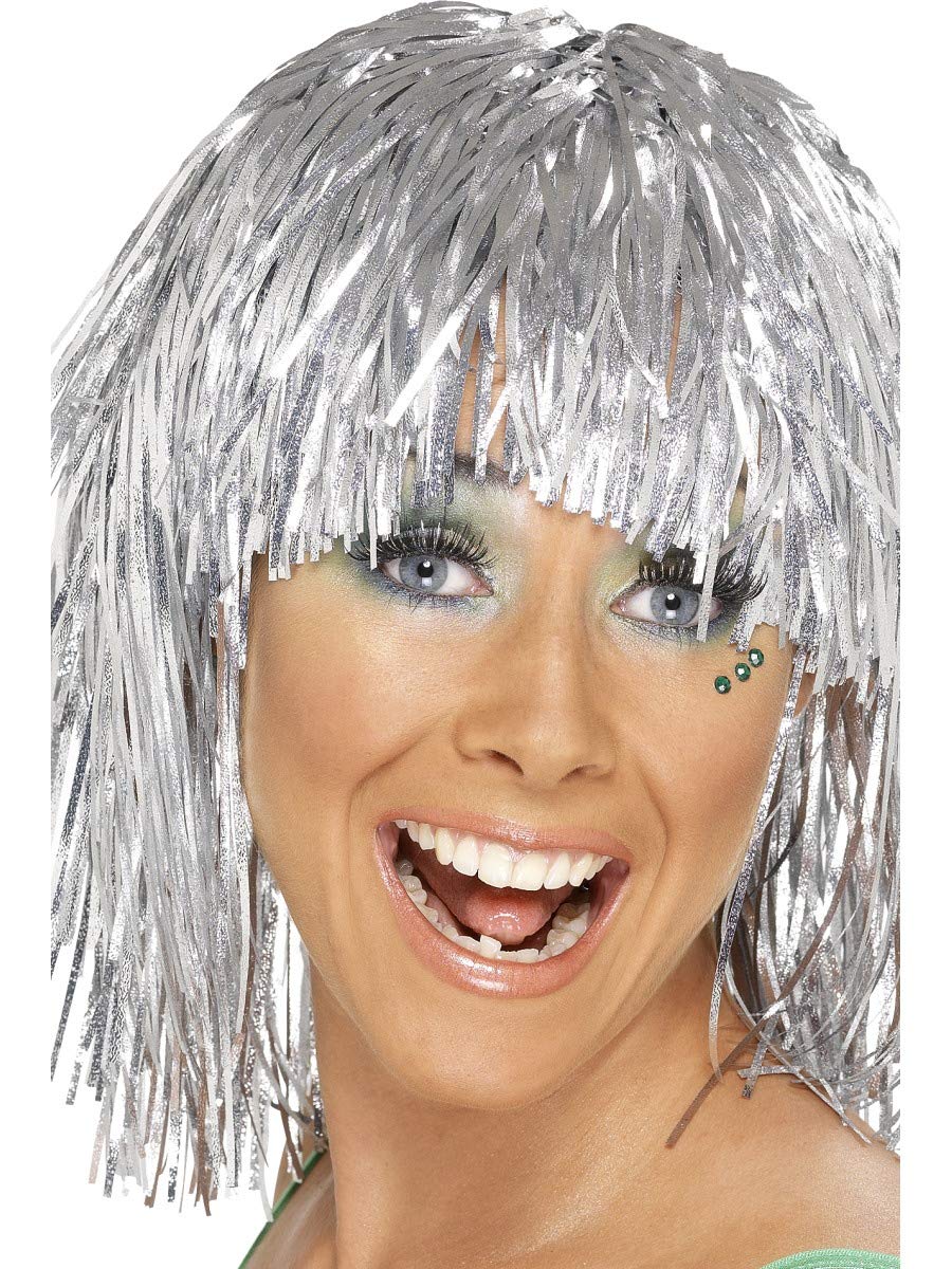 Premier TINSEL DEVIL WIG - 3 COLOURS (Silver)