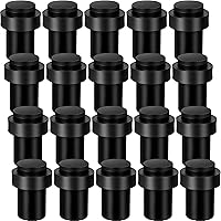 Vista 8 de Chumia 10 piezas de tope de puerta montado en el piso, topes de piso de acero inoxidable, tope cilíndrico, moderno, decorativo, amortiguador